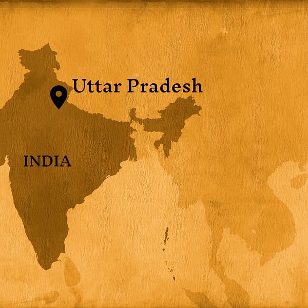 Uttar Pradesh on Map