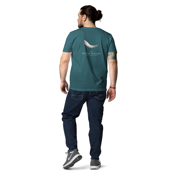 TWFF Conserve Life  'Planet Earth' Organic Cotton T-shirt in Dark Teal - Image 3