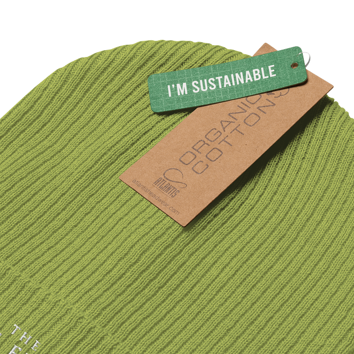 TWFF Sustainable Organic Beanie in Leaf Green - Image 5