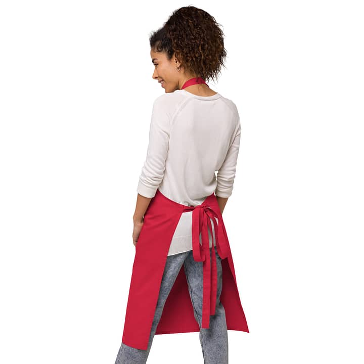 TWFF 'Holiday Baking' Red Organic Cotton Apron 4