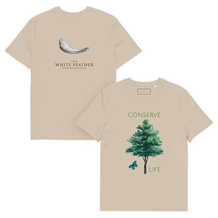 TWFF Conserve Life ‘Friendly Forest’ Organic Cotton T-shirt in Sand - Image 2