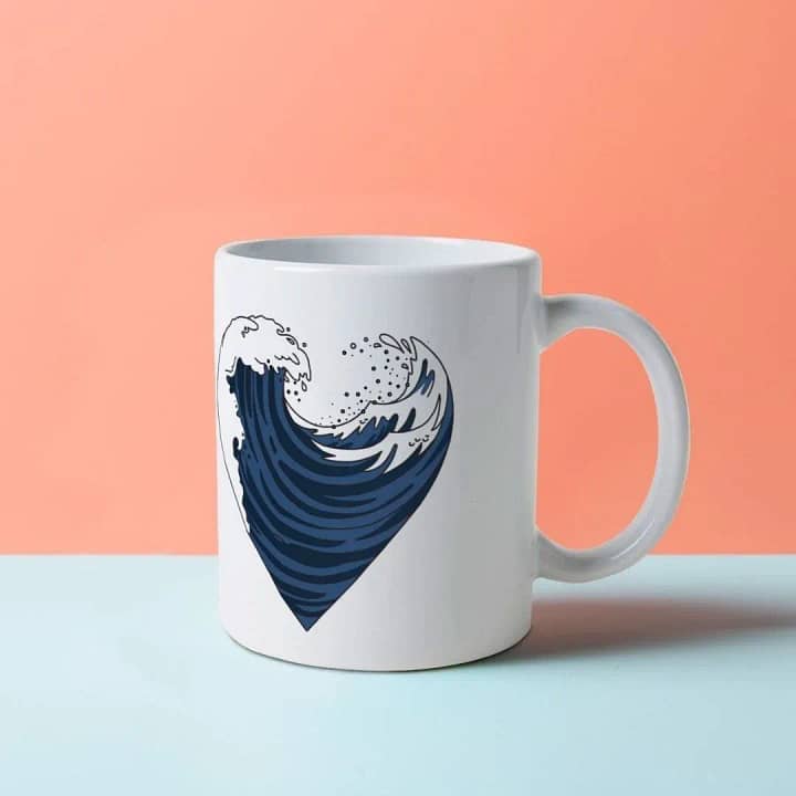 Ocean Heart Mug