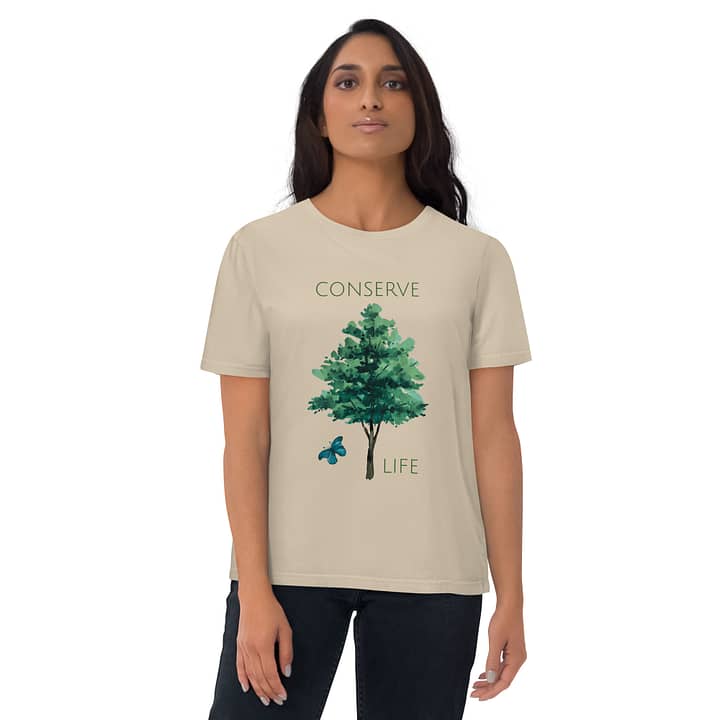 TWFF Conserve Life ‘Friendly Forest’ Organic Cotton T-shirt in Sand