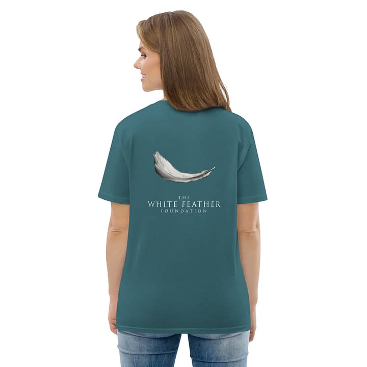 TWFF Conserve Life  'Planet Earth' Organic Cotton T-shirt in Dark Teal - Image 5