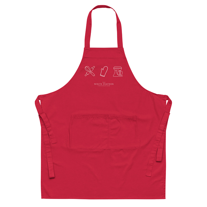 TWFF 'Holiday Baking' Red Organic Cotton Apron 2