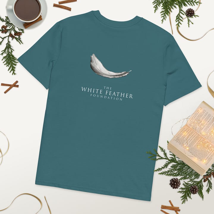 TWFF Conserve Life  'Planet Earth' Organic Cotton T-shirt in Dark Teal - Image 2