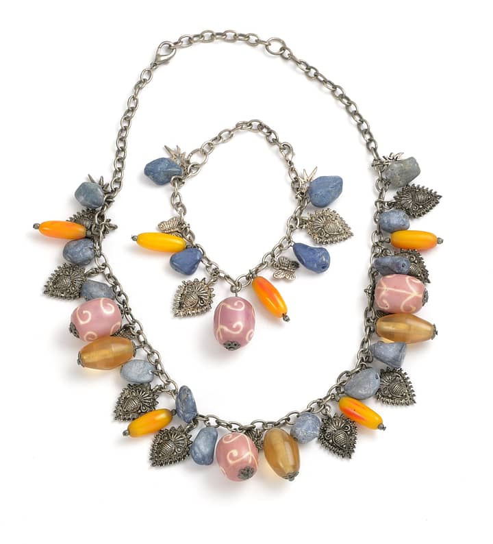 silver toned necklace and bracelet Cynthia Lennon