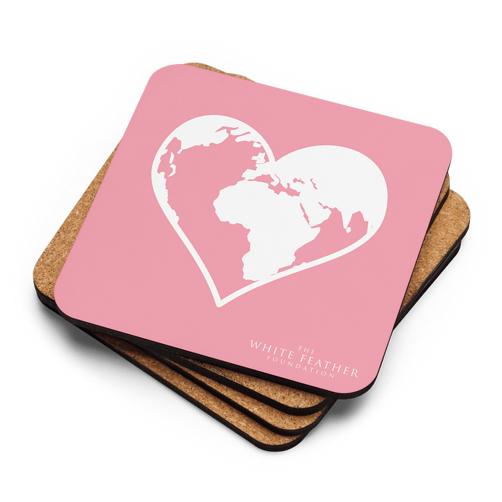 TWFF Heart of the Earth Cork-back Drink Coaster 1