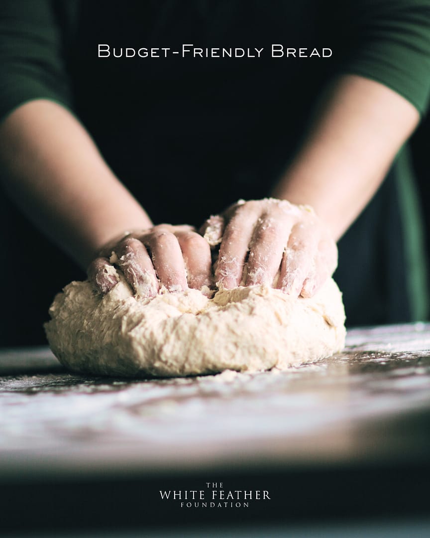 Bread dough being kneaded