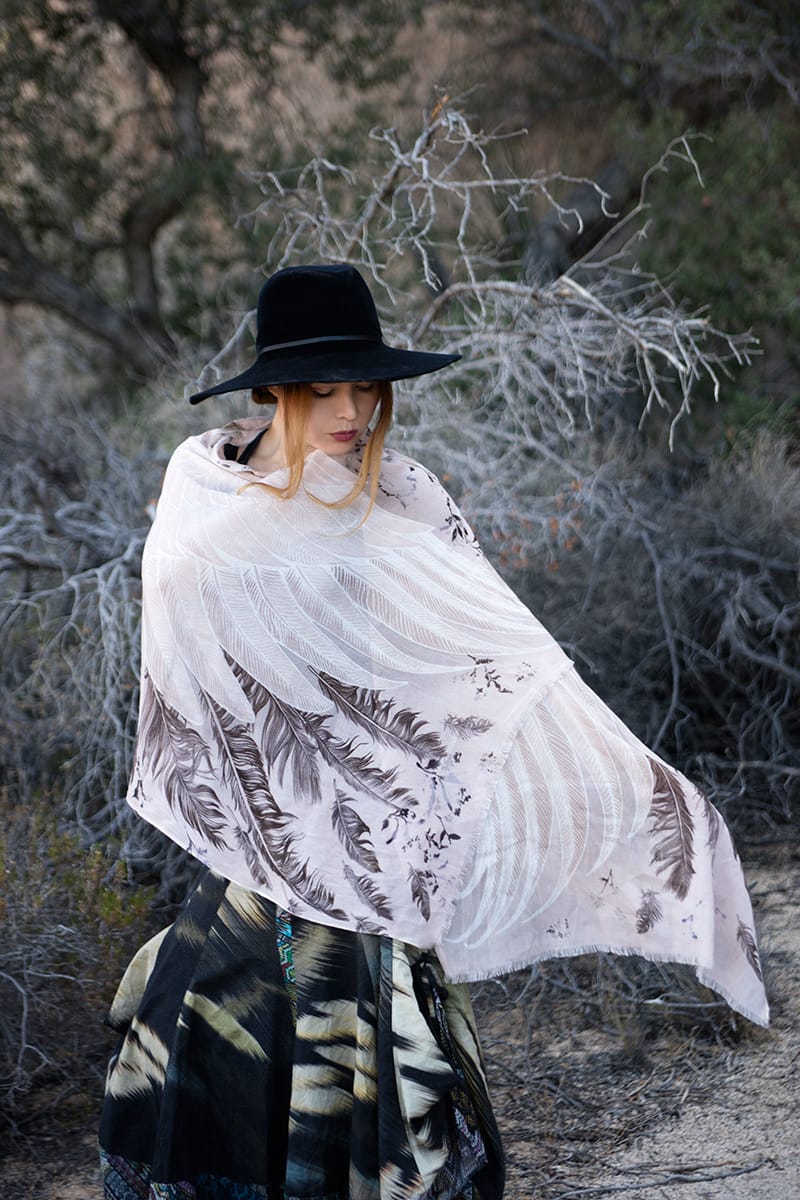 Yves Salomon Feather Scarf - White - ShopStyle Scarves & Wraps