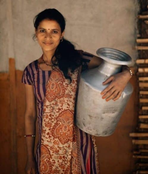 India girl with water