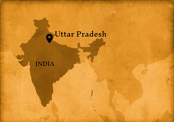Uttar Pradesh on Map