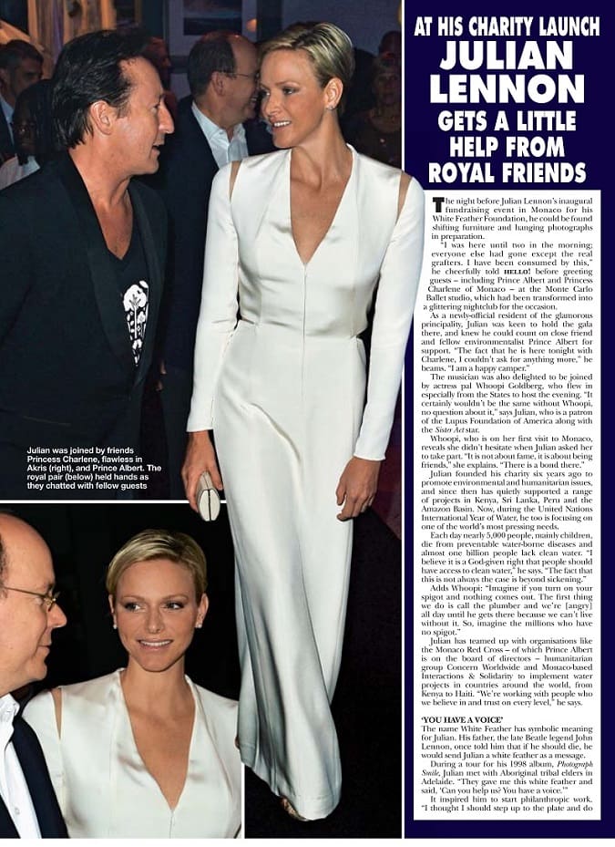 Hello Magazine Covers White Feather Foundation Charity Ball